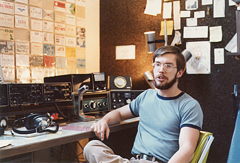 [W1JA in shack, Newington, Conn., Dec. 1978]